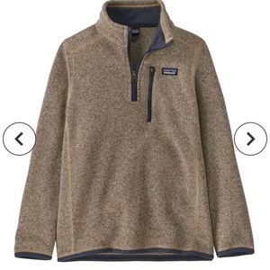 Patagonia Men's Brown Heathered Quarter-Zip Fleece Pullover Better Sweater